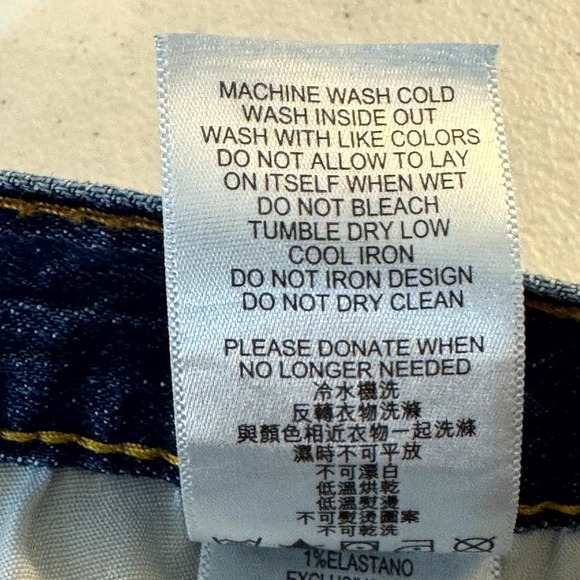 Levi's 501 Womens Jeans 16 Blue Denim Distressed Button-Fly Original Fit M1902 - Picture 11 of 12